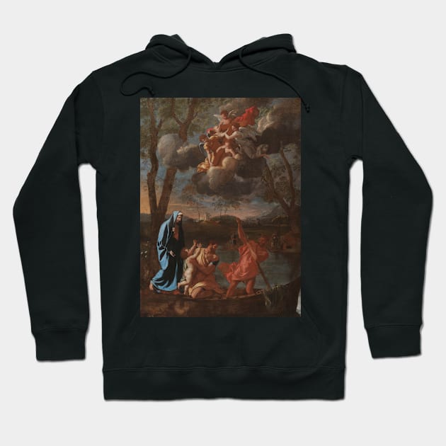 The Return of the Holy Family to Nazareth by Nicolas Poussin Hoodie by Classic Art Stall